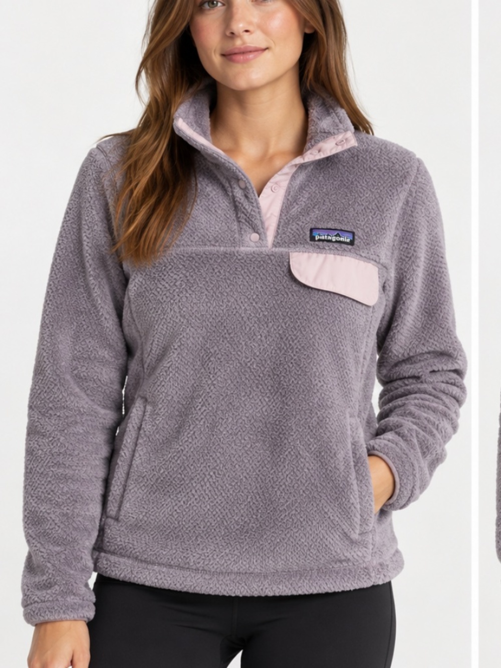 Patagonia Fleece Sherpa Pullover purple medium